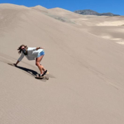 When the wind blows in Blanca, the brisk business of sand slides in
