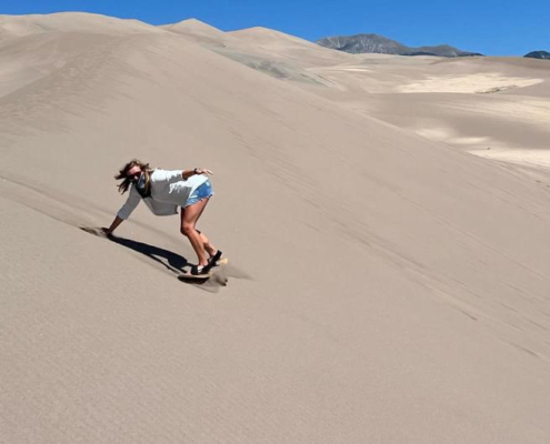 When the wind blows in Blanca, the brisk business of sand slides in