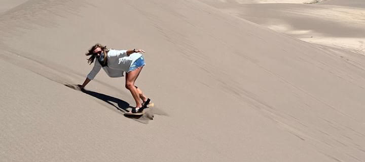 When the wind blows in Blanca, the brisk business of sand slides in